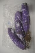 3x Nylon Platted Lead Ropes in Purple