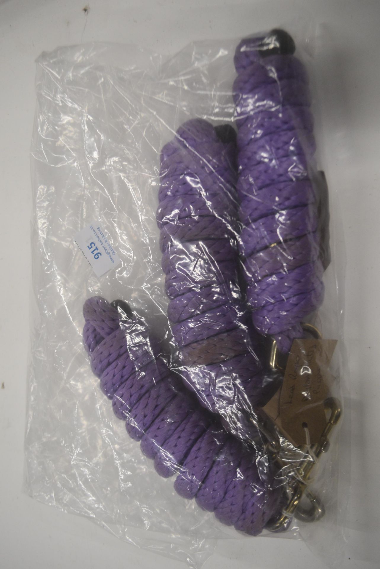 3x Nylon Platted Lead Ropes in Purple