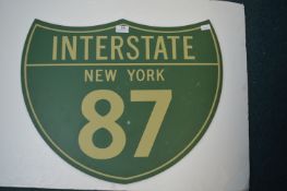 Interstate US New York Reproduction Road Sign