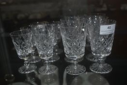 2x Sets of 6 Cut Glass Lead Crystal Wine Glasses