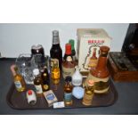 Whiskey Miniatures, Jack Daniels Glasses, Bell’s Whisky Bell, etc.