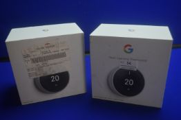 *2x Google Nest Learning Thermostats