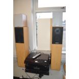 Assorted Audio Including Cambridge Azur Amp & CD Player, Sony Turntable, Acoustic Solutions