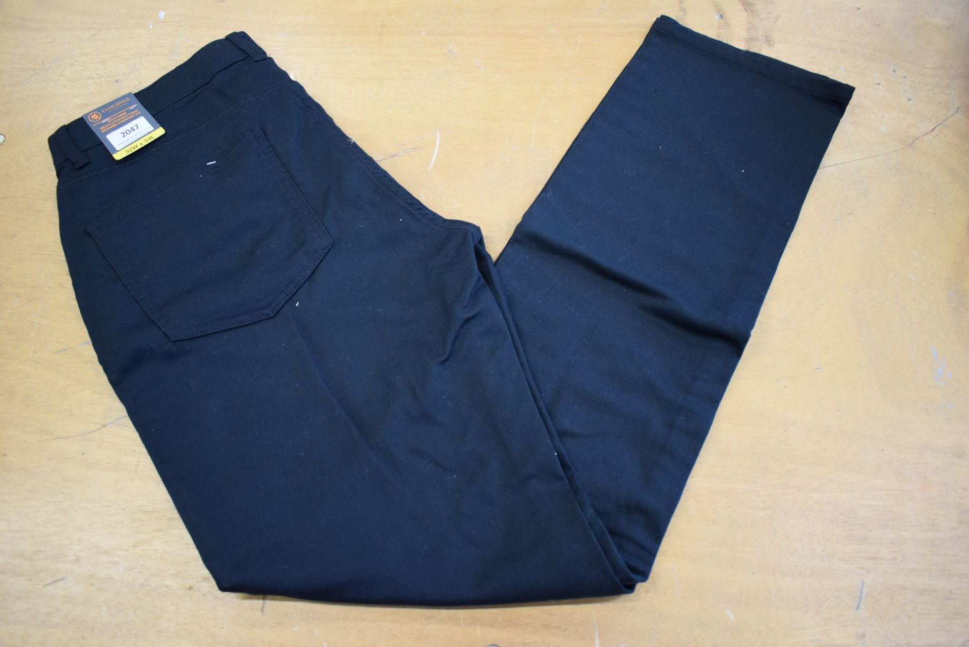 *Cloud Vale Men’s Five Pocket Wayfarer Straight Fit Black Jeans Size: 32x34