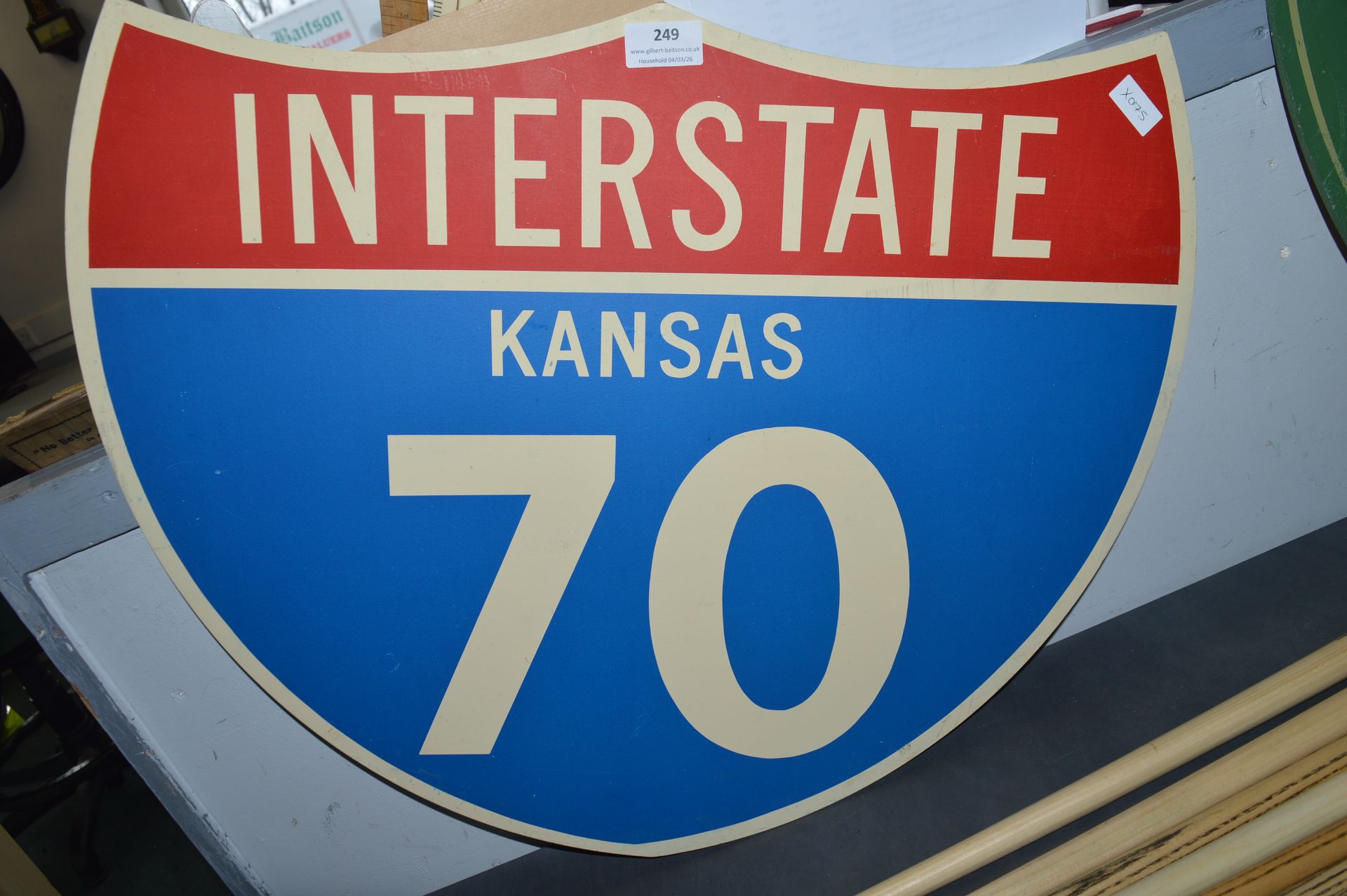 Interstate US Kansas Reproduction Road Sign - Image 2 of 2