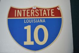 Interstate US Louisianna Reproduction Road Sign