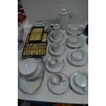 White Tableware by Thomas 30+pcs, plus Knife and Spoon Sets