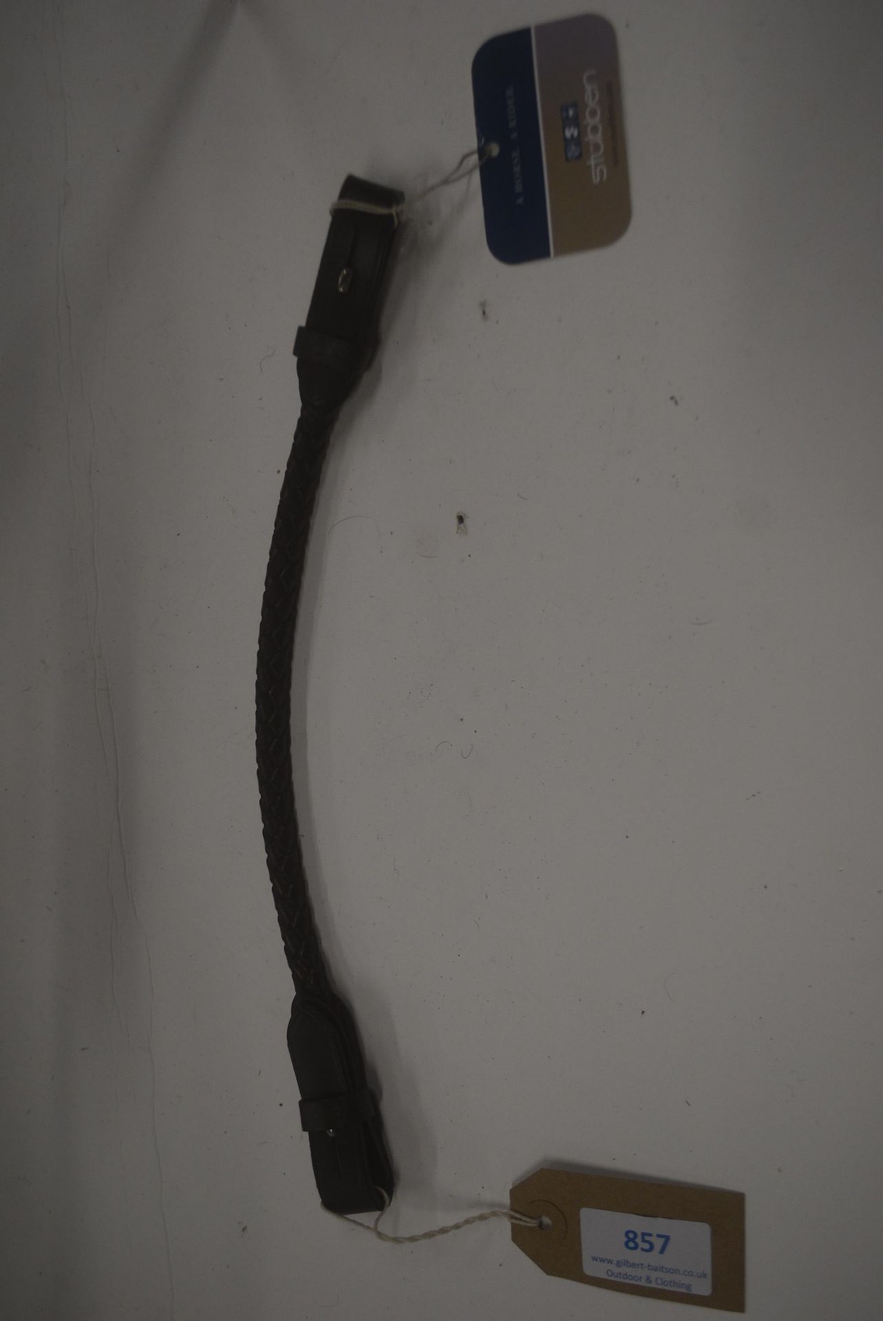 Stubben Leather Platted Round Saddle Strap in Brown