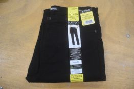 *Buffalo High Rise Stright Leg Stretch Denim Jeans in Black Size: 10