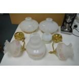 Vintage Style Frosted Glass Lampshades and Light Fittings