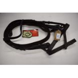 Loveson Leather Plain Bridle with Rubbered Reigns Pony Size Brown