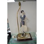Large Art Deco Flapper Style Table Lamp Entitled Florence