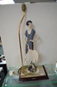 Large Art Deco Flapper Style Table Lamp Entitled Florence
