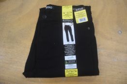 *Buffalo High Rise Stright Leg Stretch Denim Jeans in Black Size: 10