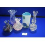 Small Glass Vases Including Caithness
