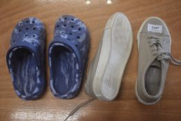 2x Pairs of Kid’s Size: 2 Shoes - Next Beige Pumps, and Beech Shoes (preworn)