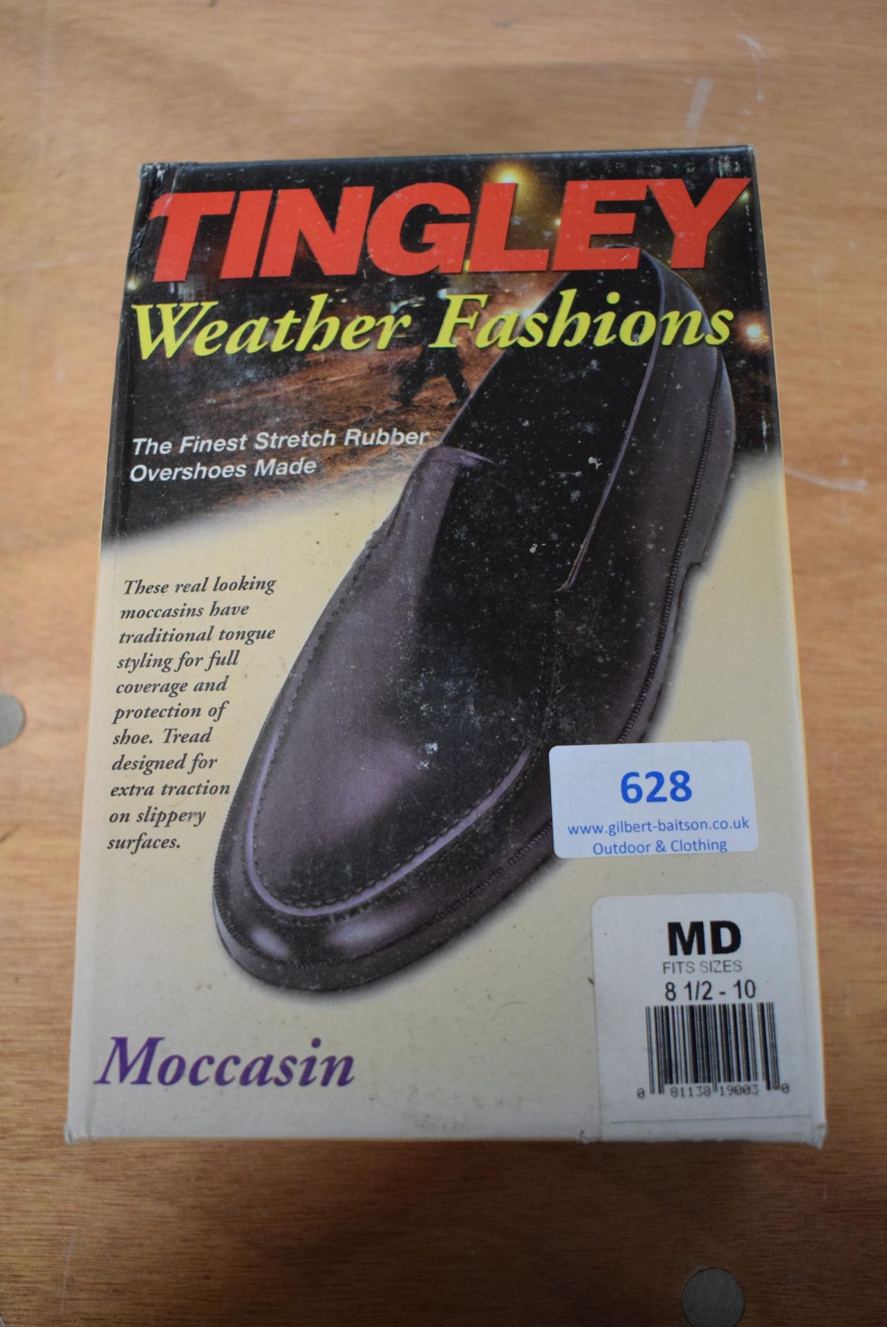 Tingley Moccasin Black Rubber Overshoes Size: M (American 8.5-10)