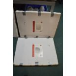 2x Neue Design Mirrors with Shelves and Fittings (new with packaging)