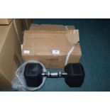 2x 12.5kg Hexagon Dumbbells (new with packaging)