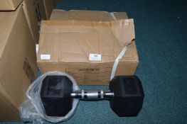 2x 12.5kg Hexagon Dumbbells (new with packaging)