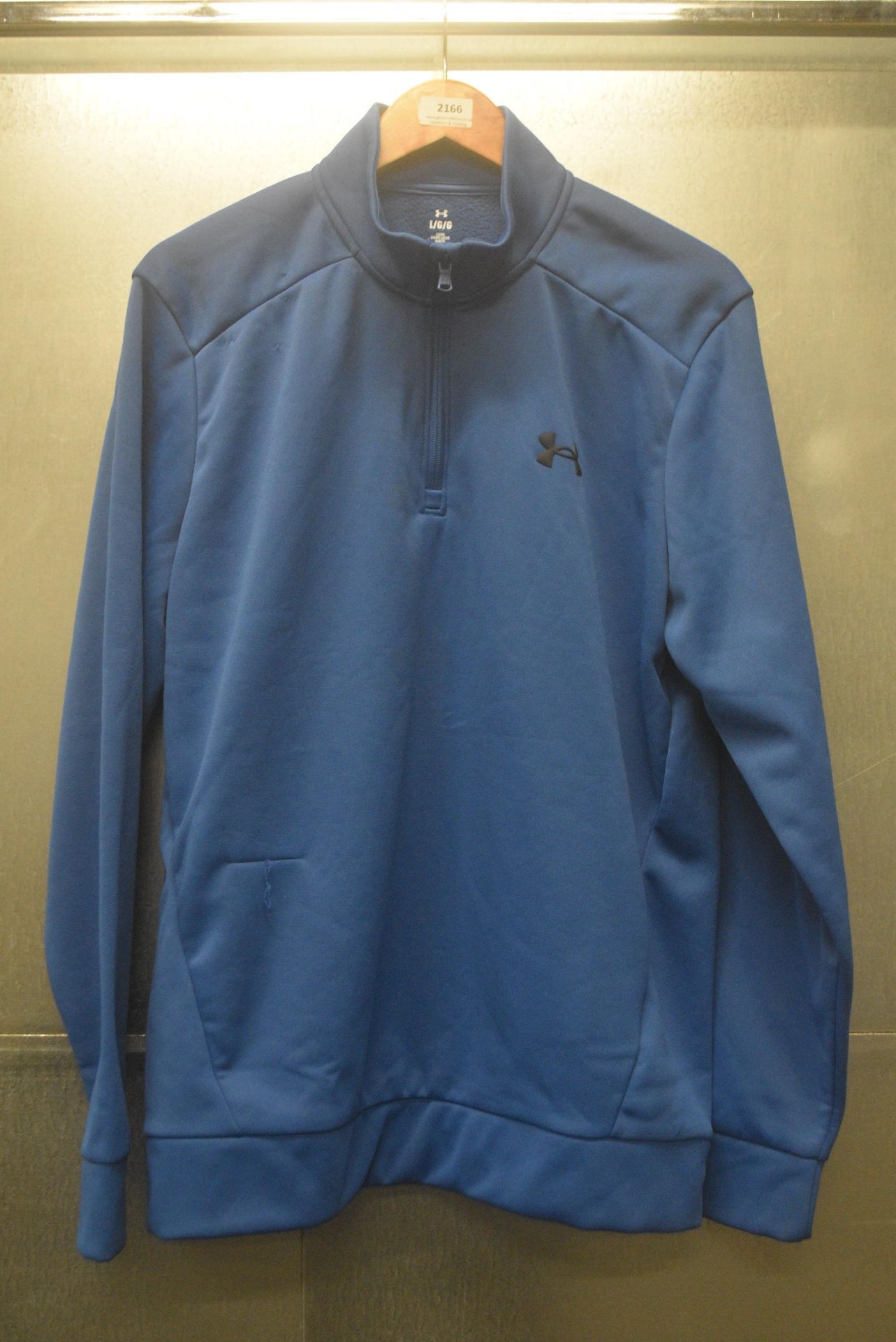 *Under Armour Blue Half Zip Sports Top Size: L