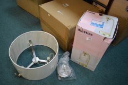 Table Lamp and a Ceiling Light