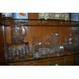 Cut Glass Lead Crystal Vases, Jugs, Tumblers, etc.