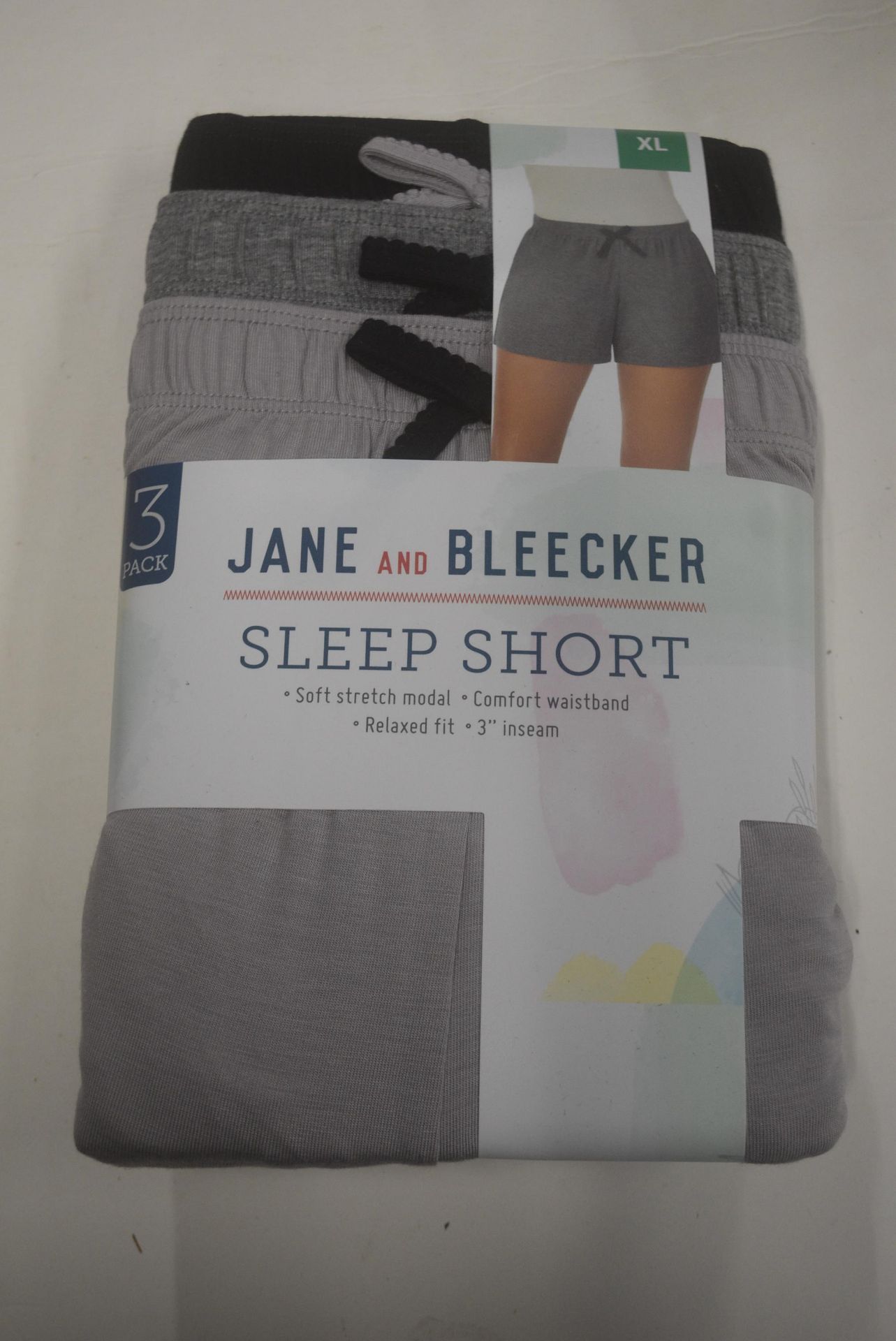 *Jane & Bleecker Sleep Shorts 3pk Size: XL