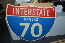 Interstate US Kansas Reproduction Road Sign