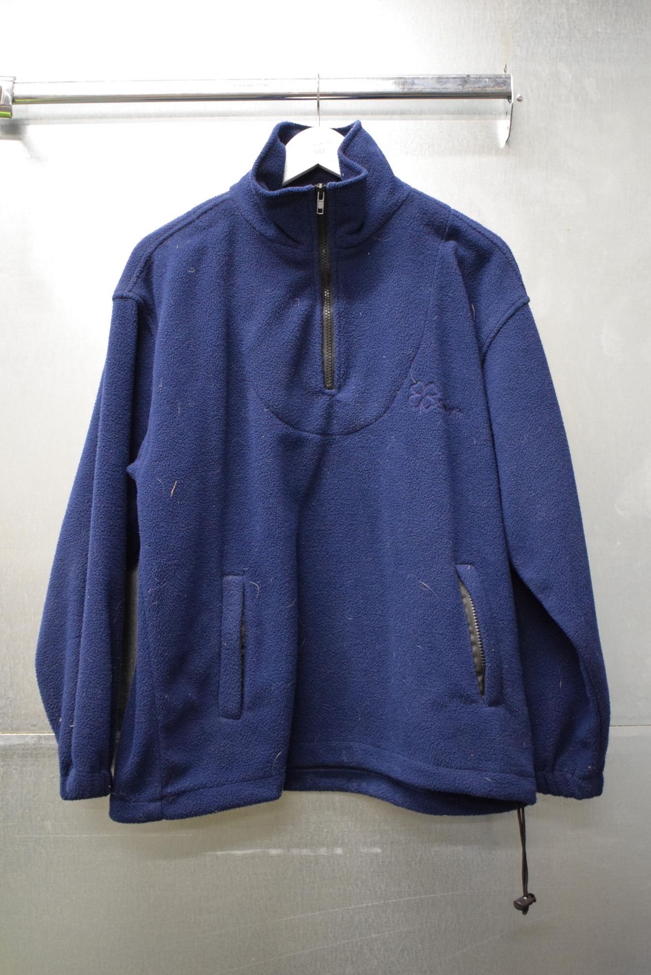 Snug Fit Half Zip Navy Winter Fleece Size: S