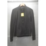 *Mondetta Black Textured Fabric Zip Up Top Size: S