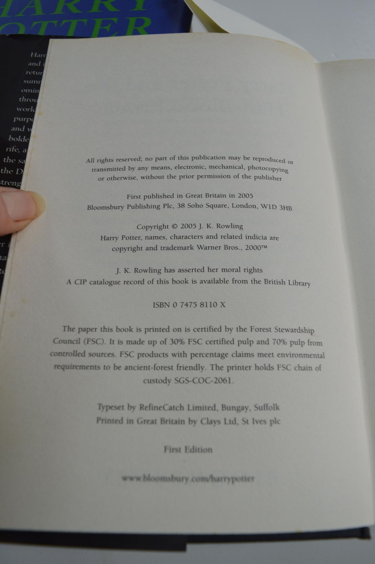 2x Harry Potter Half Blood Prince First Edition Books - Image 2 of 2