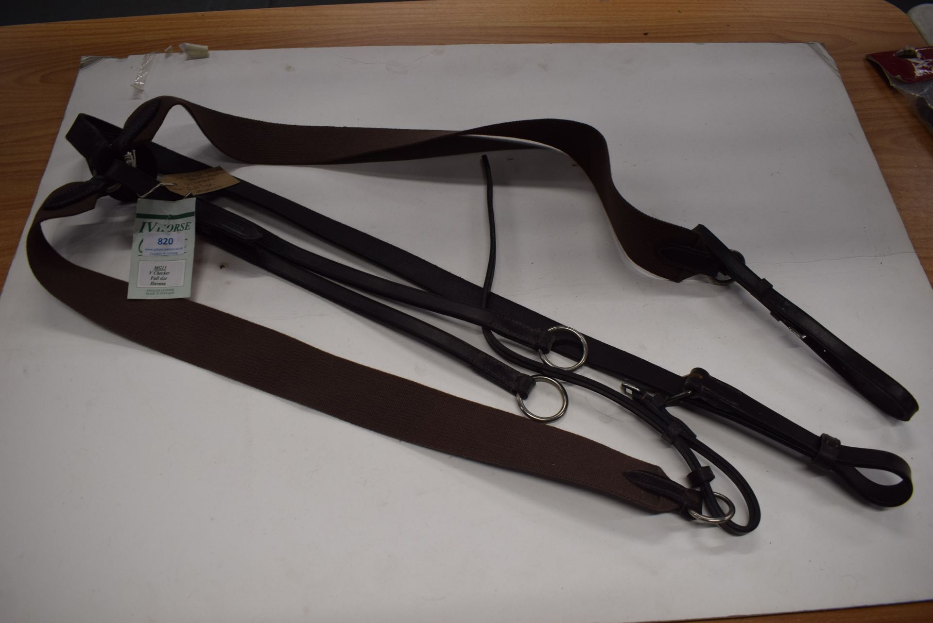 Ivy Horse Elastic & Leather V Checker Full Size Havana