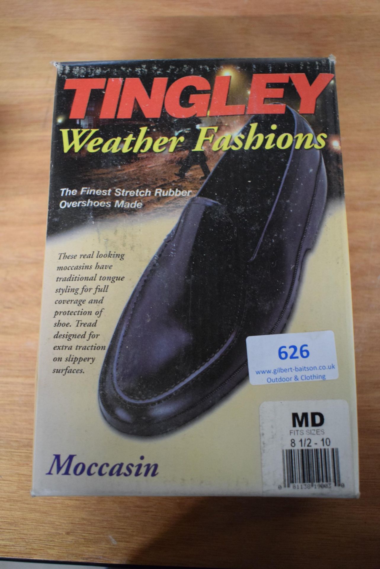 Tingley Moccasin Black Rubber Overshoes Size: M (American 8.5-10)