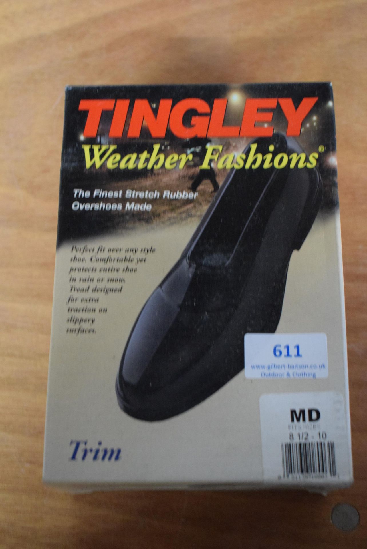 Tingley Trim Stretch Rubber Overshoes in Black Size: M (American 8.5-10)