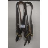 3x Leather Hac Tack Belts in Black and Browns