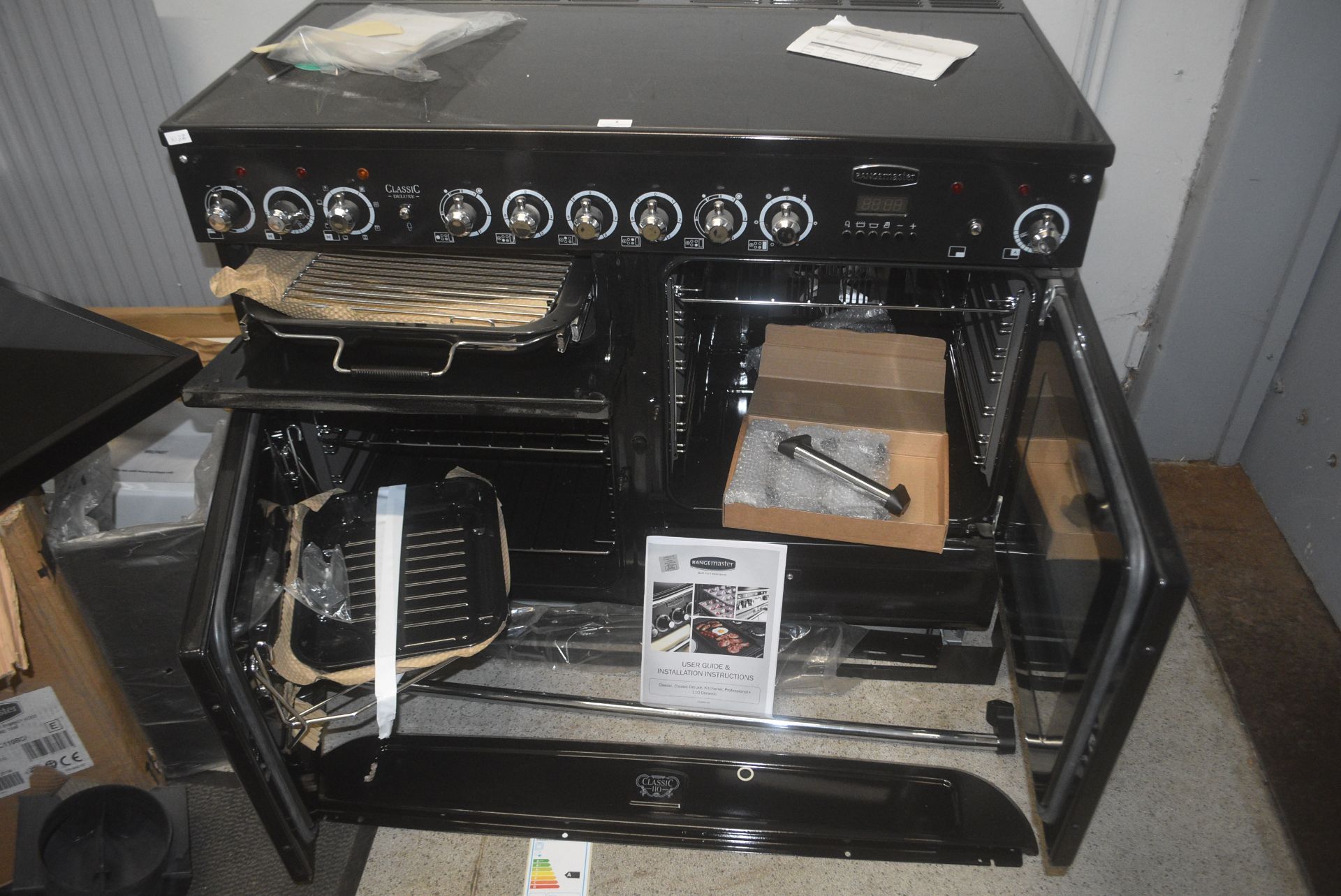 Range Master Classic Deluxe Electric Range with Ceramic Hob (new) with Cooker Hood and Instructions - Image 4 of 7