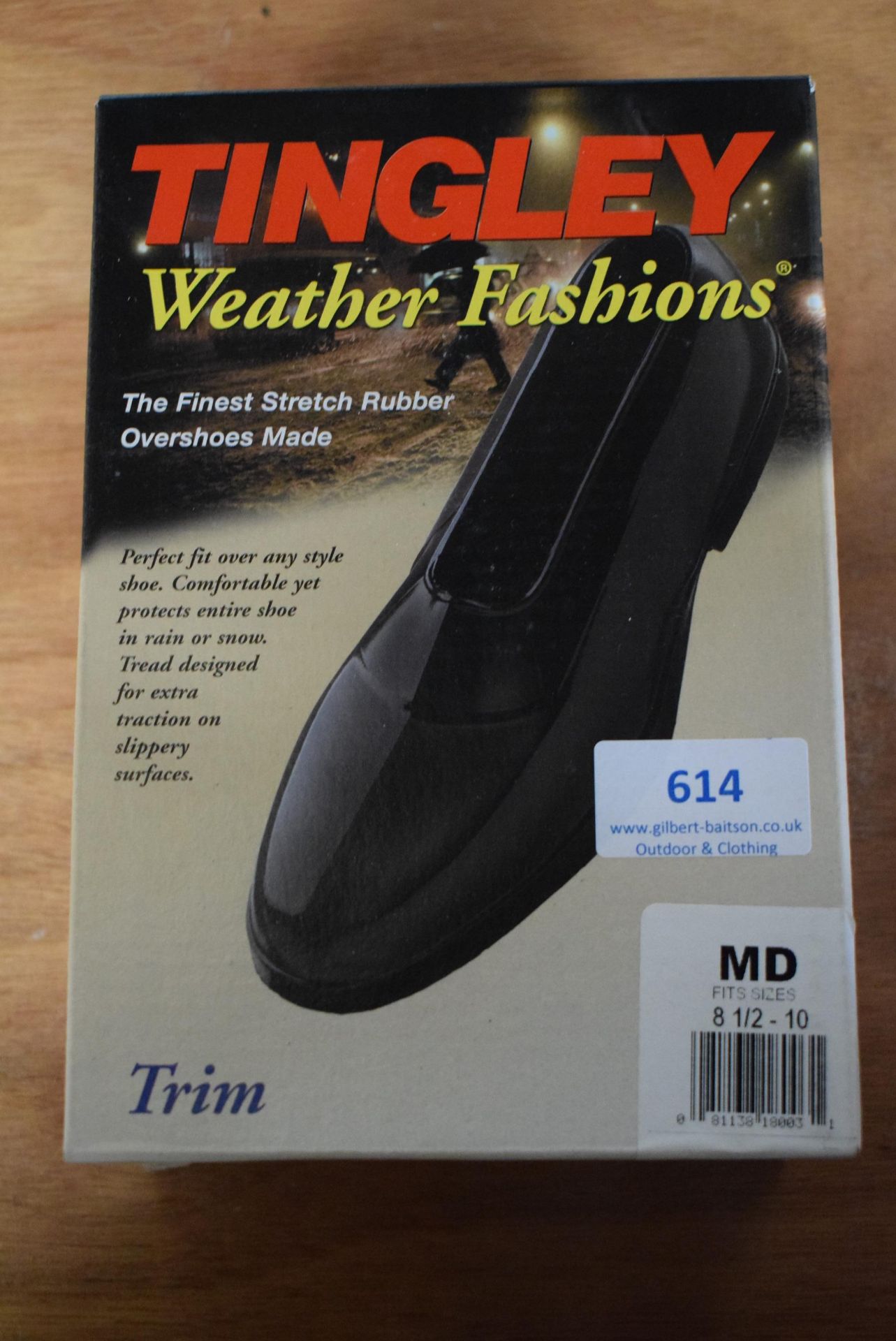 Tingley Trim Stretch Rubber Overshoes in Black Size: M (American 8.5-10)