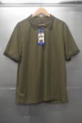 *Ernest Sewn Green Half Zip Polo Top Size: L