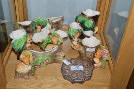 Hornsea Pottery Rabbit and Deer Small Vases