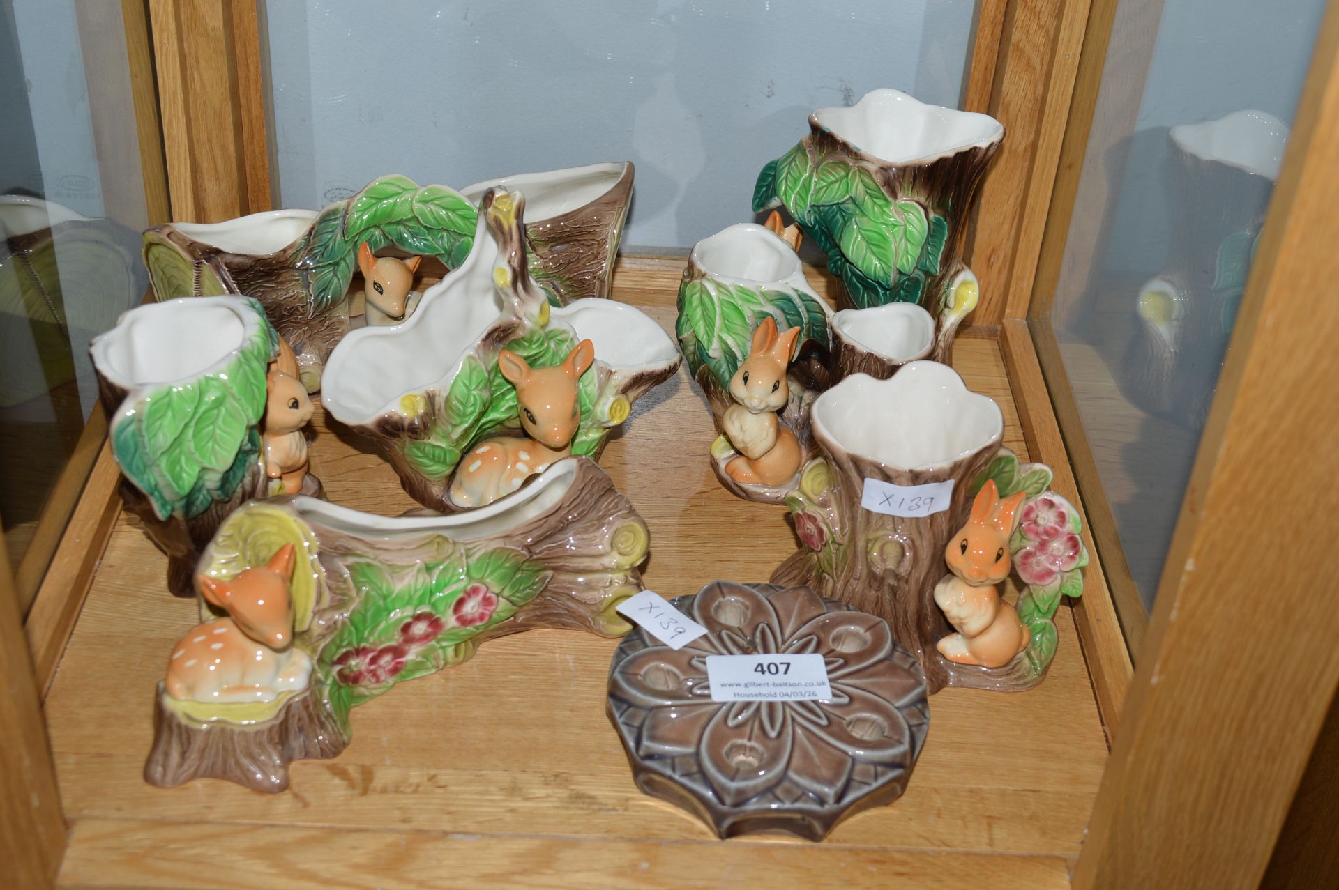 Hornsea Pottery Rabbit and Deer Small Vases