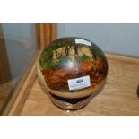 Painted Ostrich Egg Dated 1912