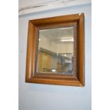 Wide Framed Bevelled Edge Wall Mirror
