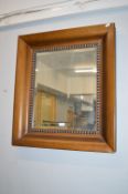 Wide Framed Bevelled Edge Wall Mirror