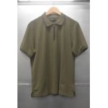 *Ernest Sewn Green Half Zip Polo Top Size: M