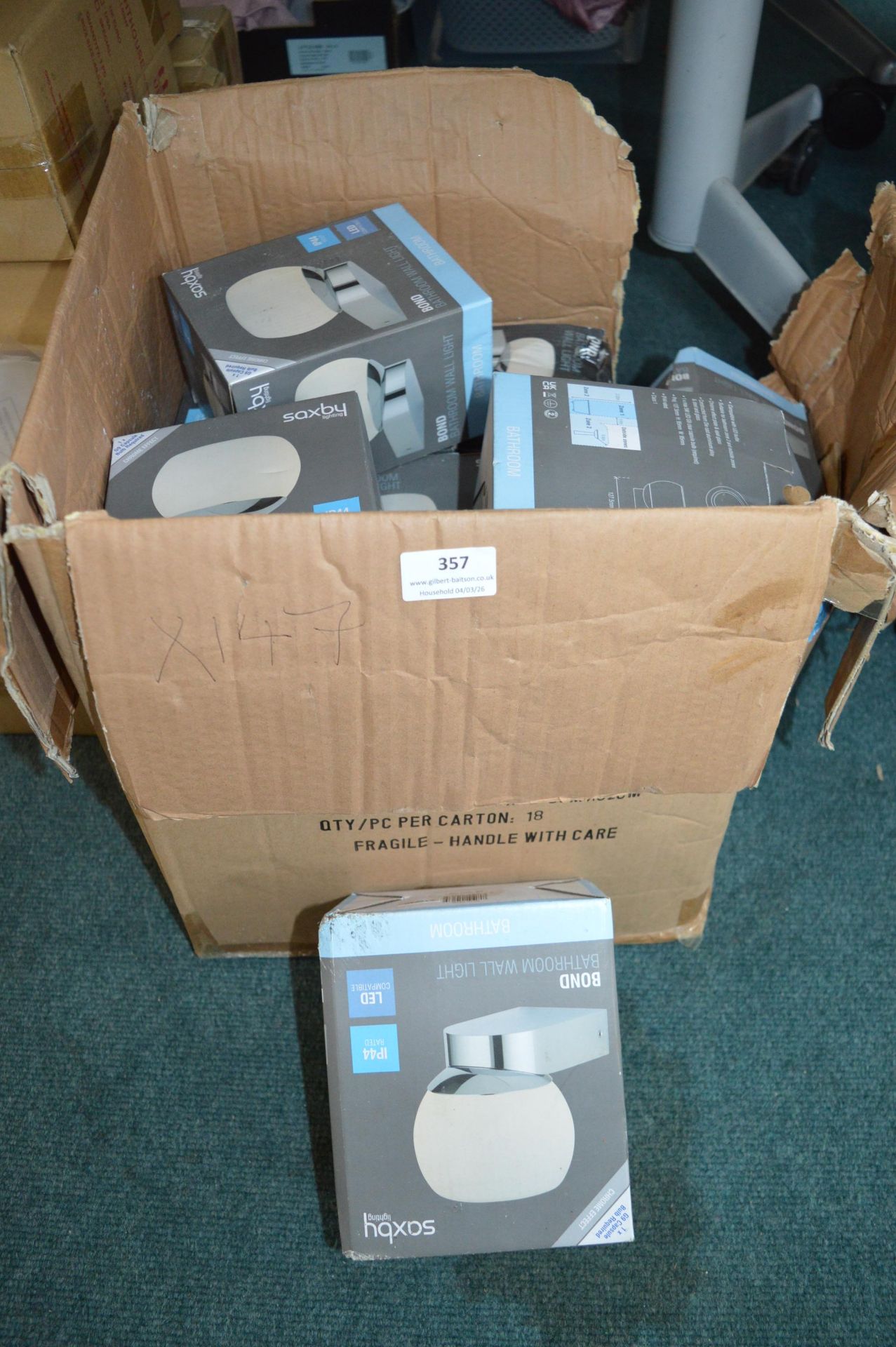 Quantity of Saxby Bathroom Wall Lights