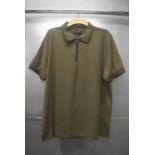 *Ernest Sewn Green Half Zip Polo Top Size: XL