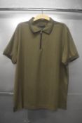 *Ernest Sewn Green Half Zip Polo Top Size: XL