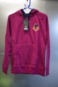 Puffa Lady’s Ellison Overhead Hooded Jersey Top in Raspberry Size: 12