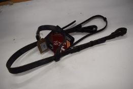 Jefferies Falcon Headstall Plain Brow 16mm Cob Black